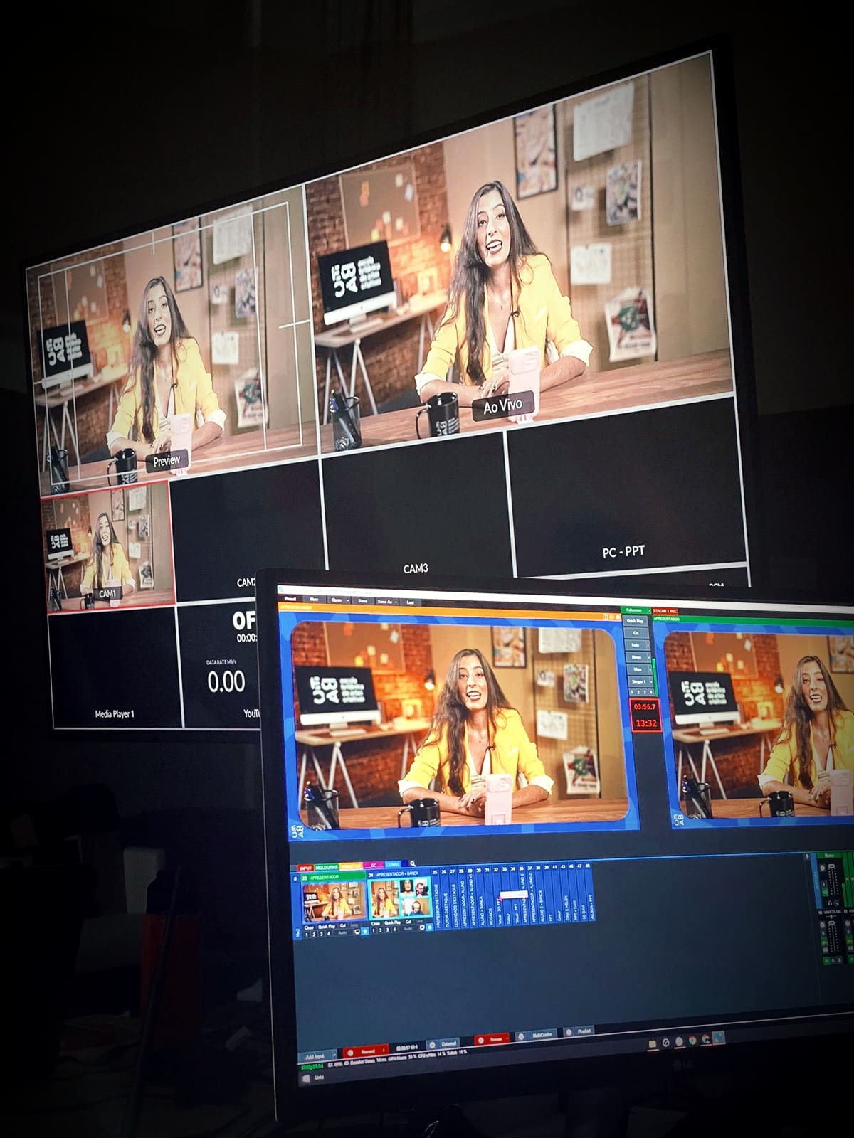 Luz, câmera, ação! O ao vivo revela o cuidado e a estratégia por trás de cada palavra.